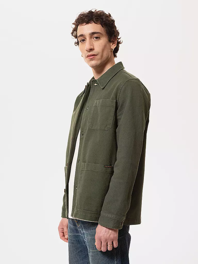 NUDIE JEANS Overshirt Barney grün