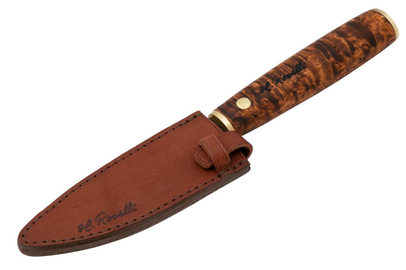 Roselli Allround Knife RW750D UHC, Stained Curly Birch, universeelmes, 12 cm