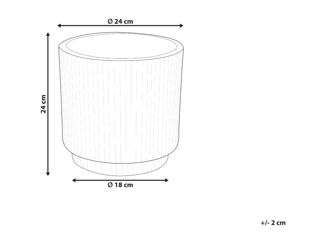 Cache-pot DARIA Céramique 24 cm Blanc cassé