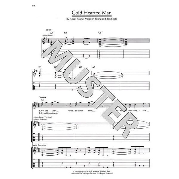 Music Sales AC/DC Definitive Songbook Update