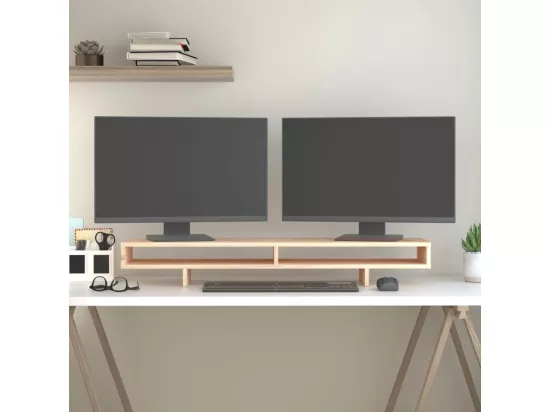 Support pour moniteur 100x27x14 cm Bois de pin solide