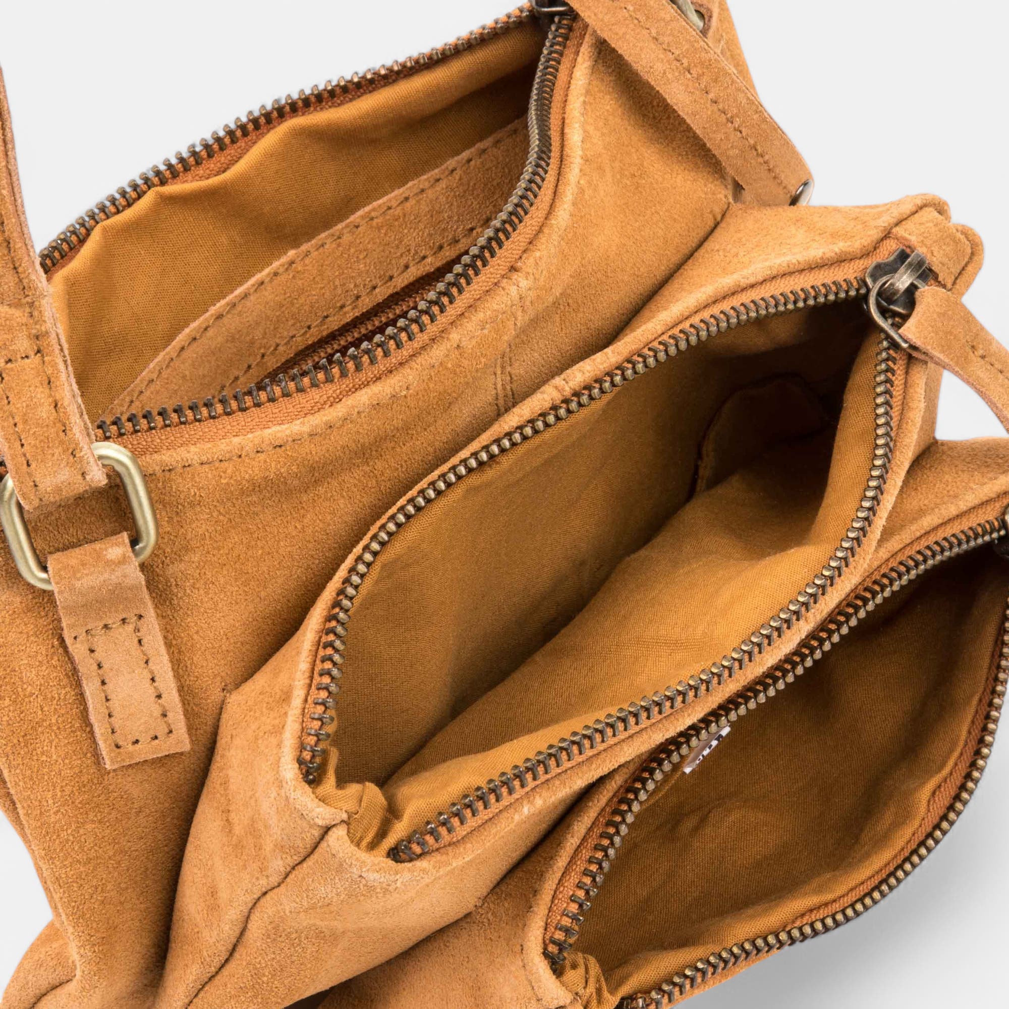 Sac bandoulière en cuir jaune