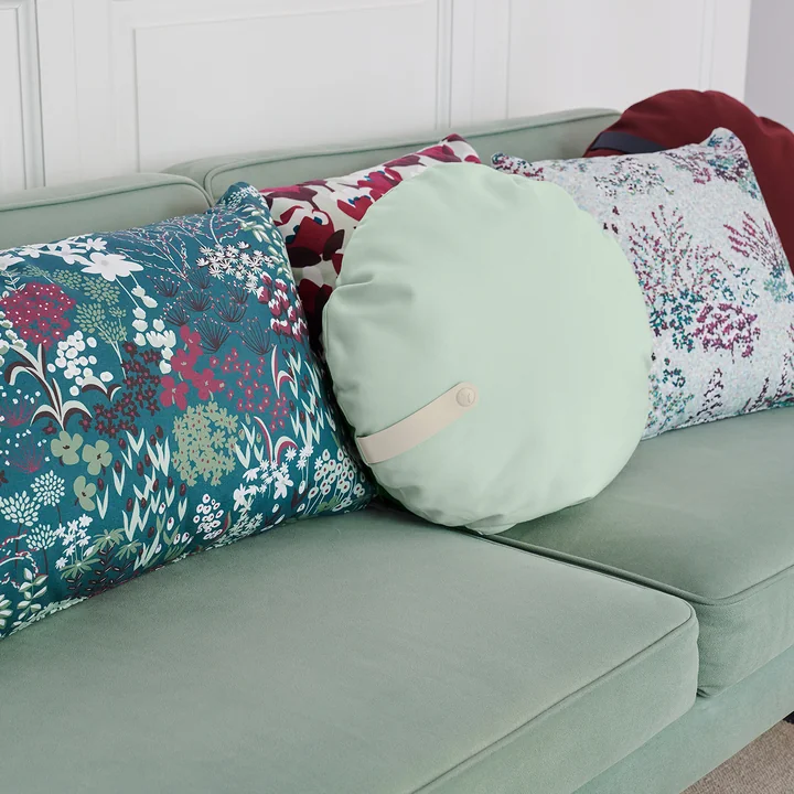 Fermob - Bouquet Sauvage Outdoor Kissen, 44 x 44 cm, puderrosa