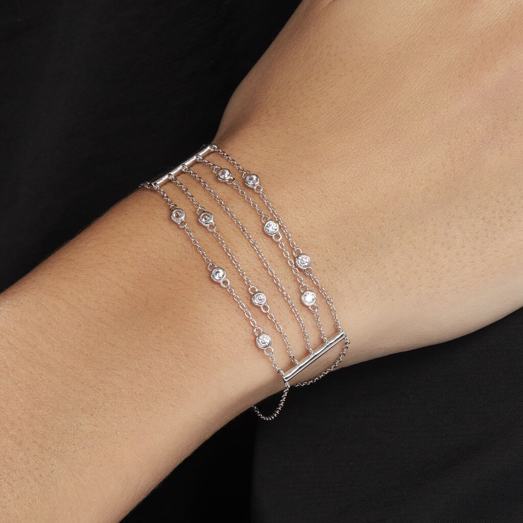 Bracelet Argent Blanc Edvard Oxydes De Zirconium