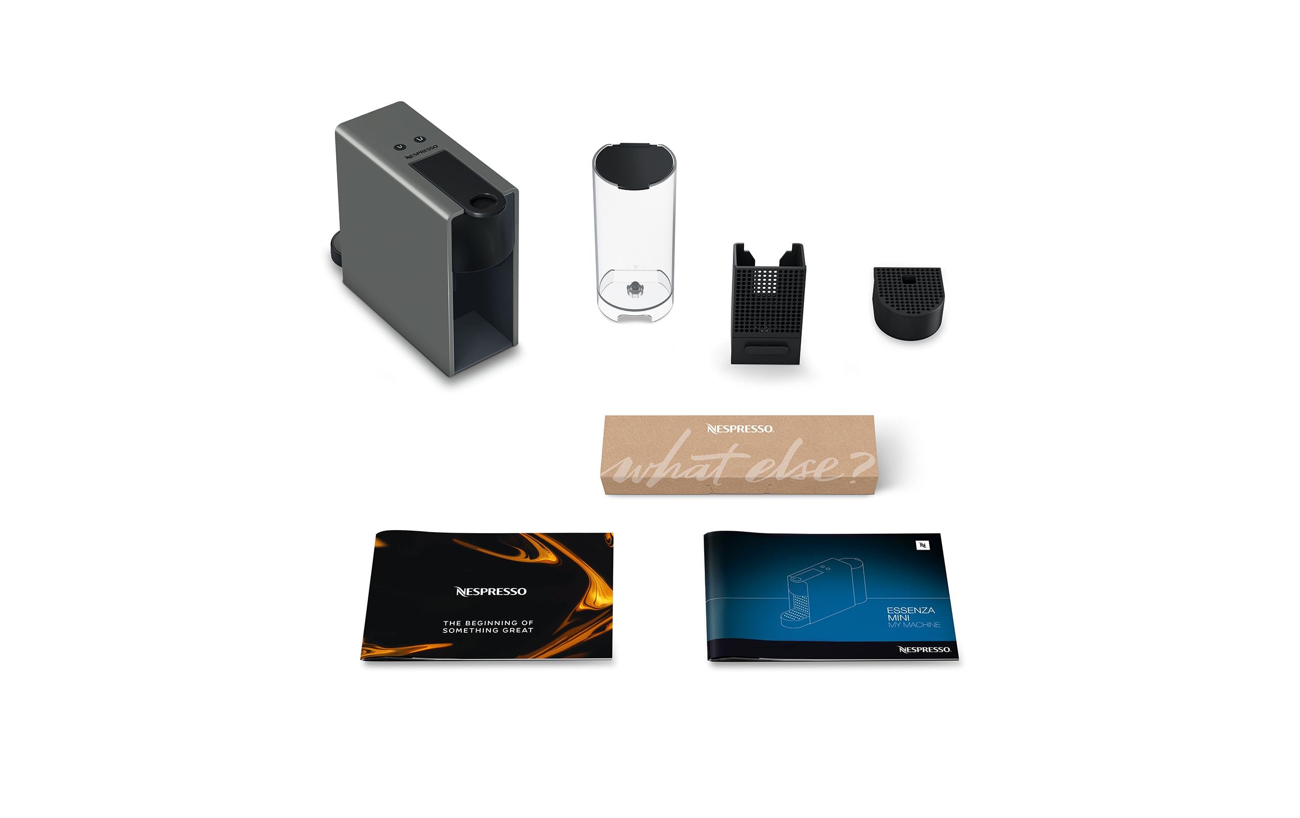 Kaffeemaschine Nespresso Essenza Mini XN110B Grau/SchwarzKapselmaschine