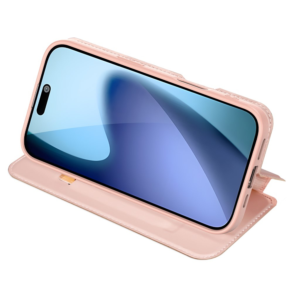iPhone 17 Flip Wallet Cover Leder Tasche - Rosa