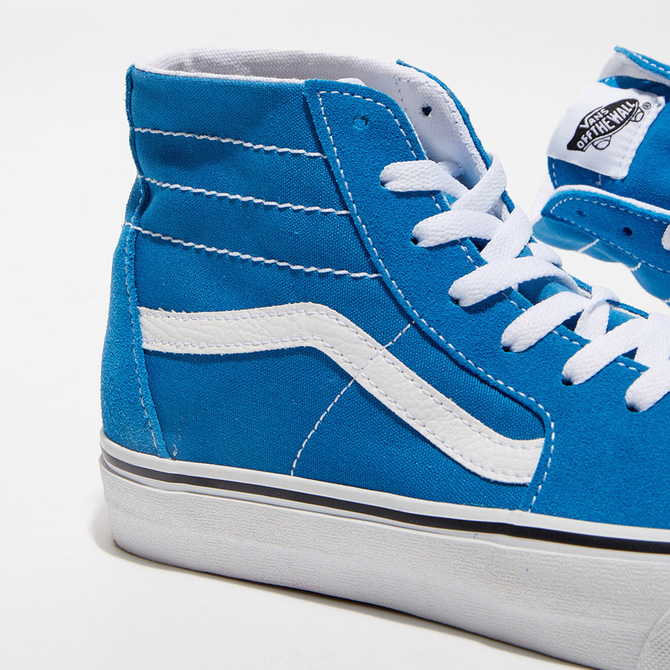 Vans Baskets en Velours de Cuir & Toile SK8-Hi bleues