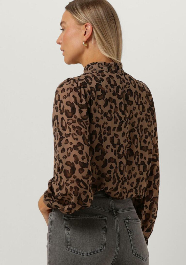 OBJECT bruine object blouse objmila l/s high neck top noos