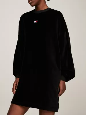 Vestido de malha de veludo
