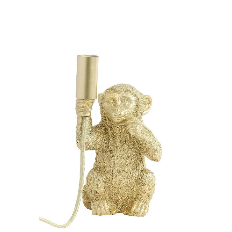 Tafellamp Monkey - Goud - 13x12,5x23,5cm