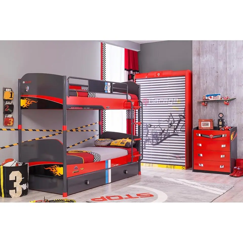 Cilek - Champion Racer - Commode - Kinderladekast - Auto - 42x74x87 cm - Rood