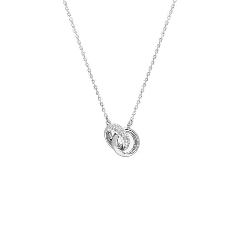 Collier Femme - Or 18 Carats - Diamant 0,15 Carats - Longueur : 42 cm