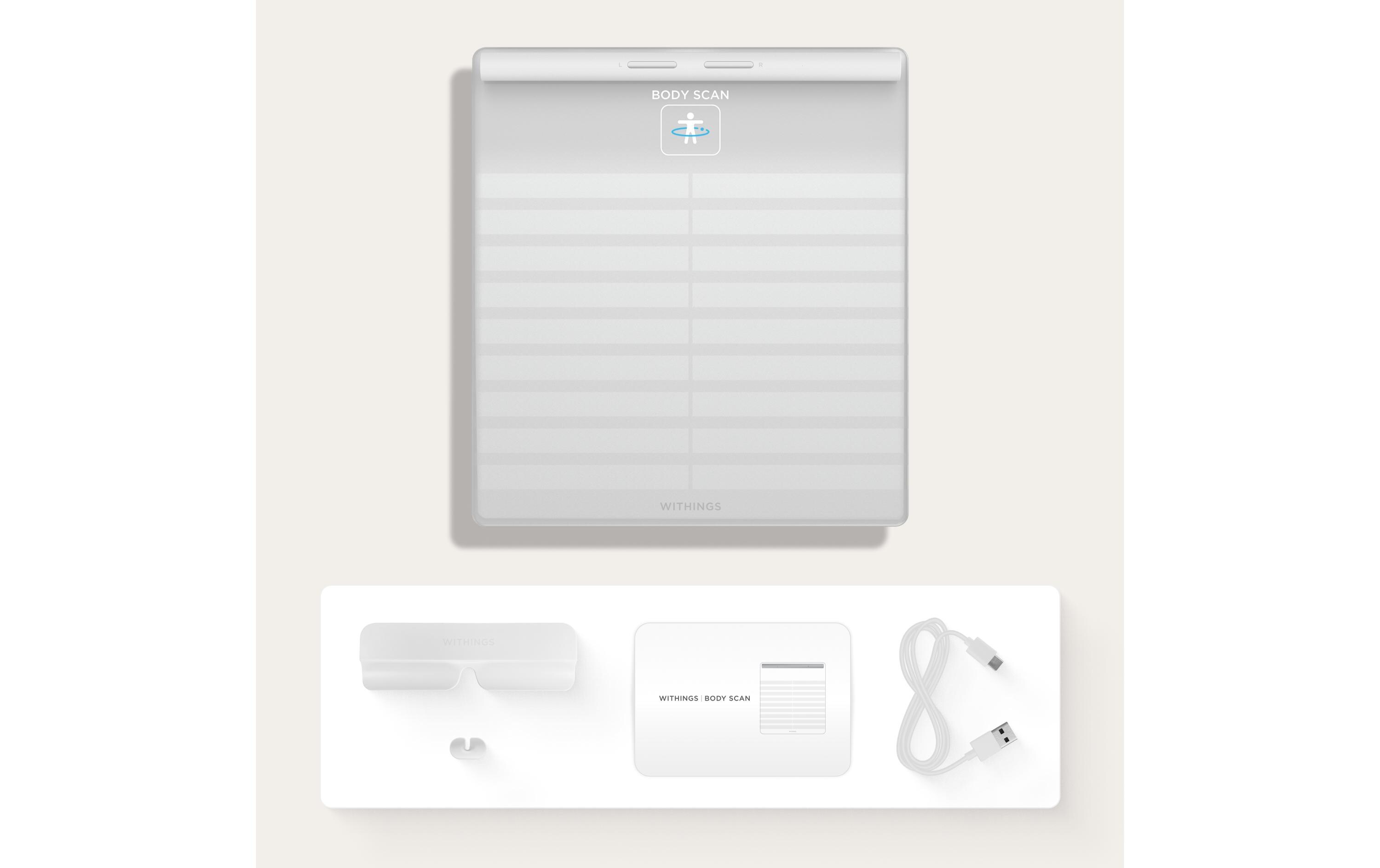 Körperanalysewaage Body Scan Weiss<br>Gesundheitsstation
