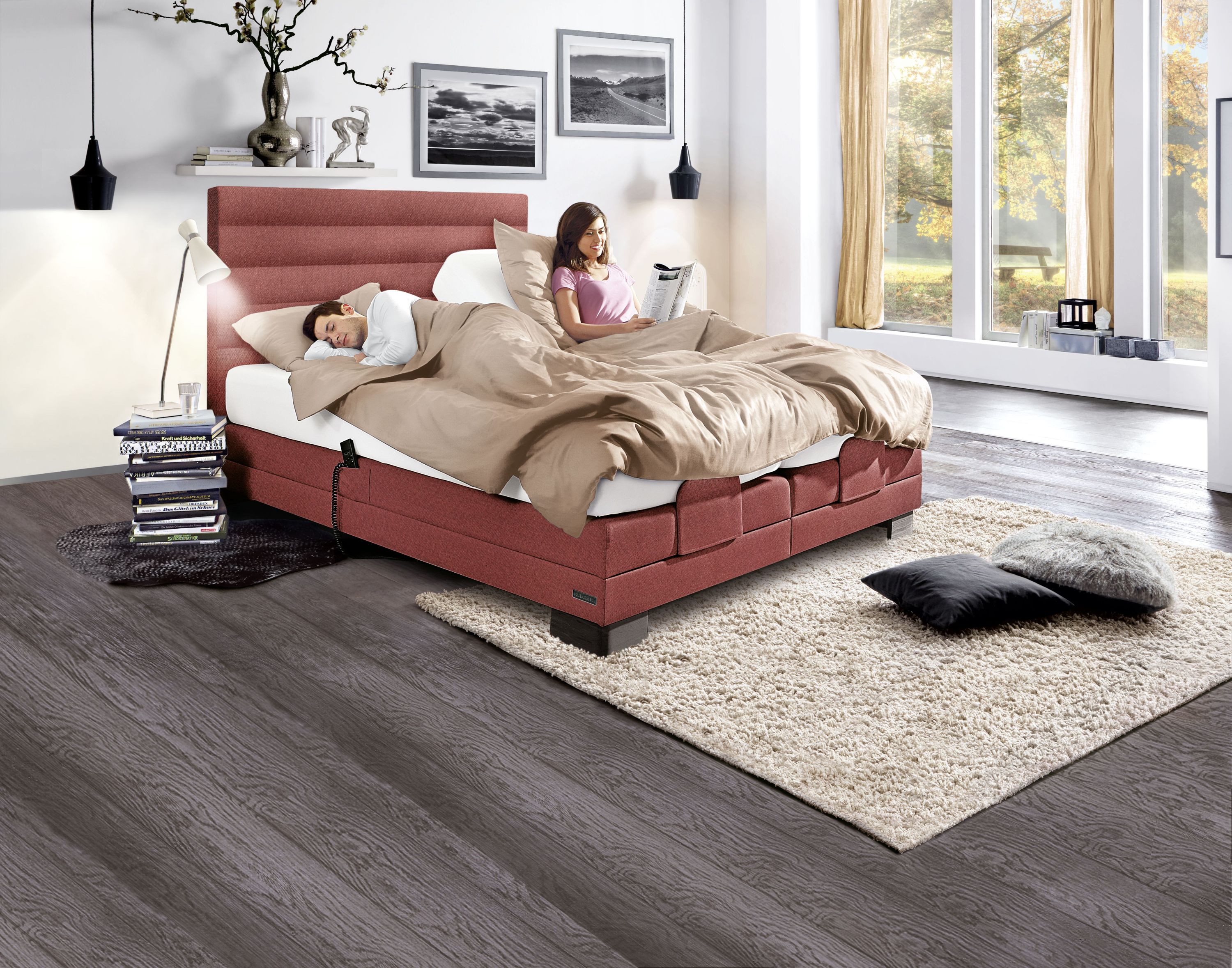 Boxspringbett SCHLARAFFIA LIFESTYLE 160X200 cm H2\/H2 denim
