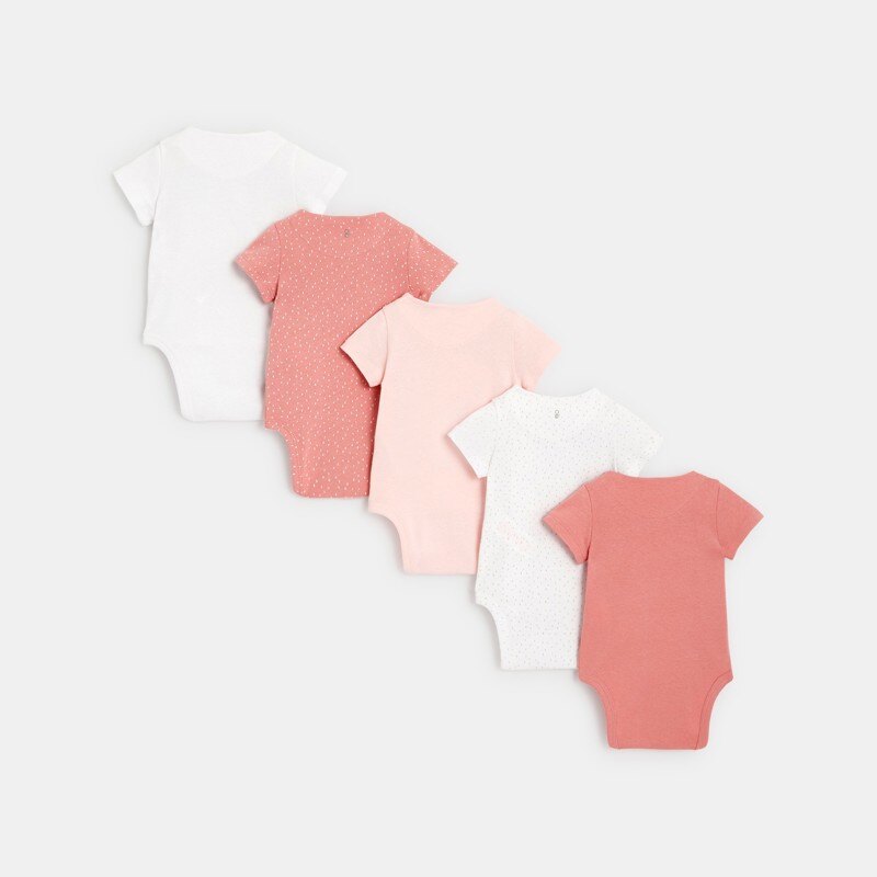 Body croisé (lot de 5) rose naissance Rose
