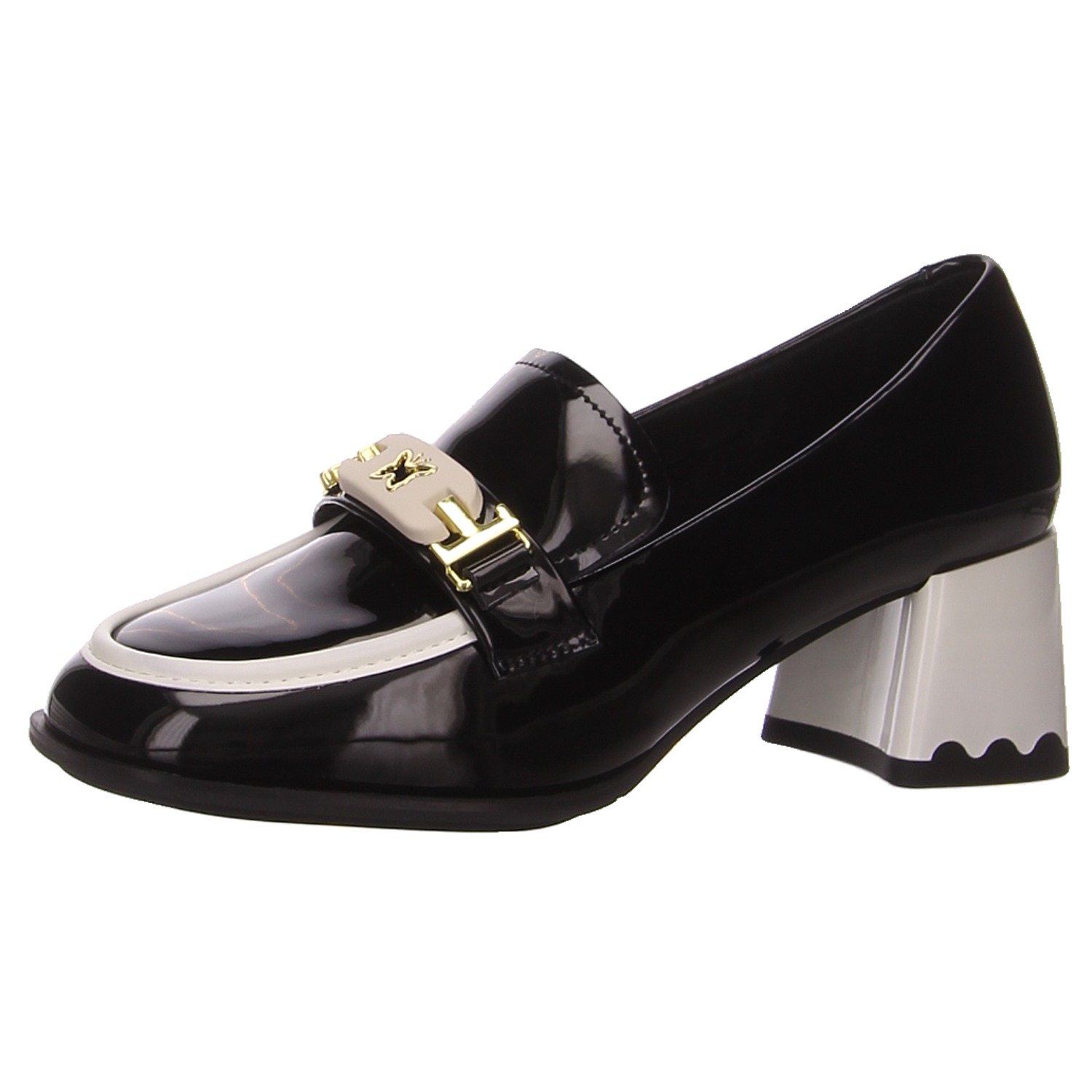 HBH Slipper schwarz/weiß schwarz
