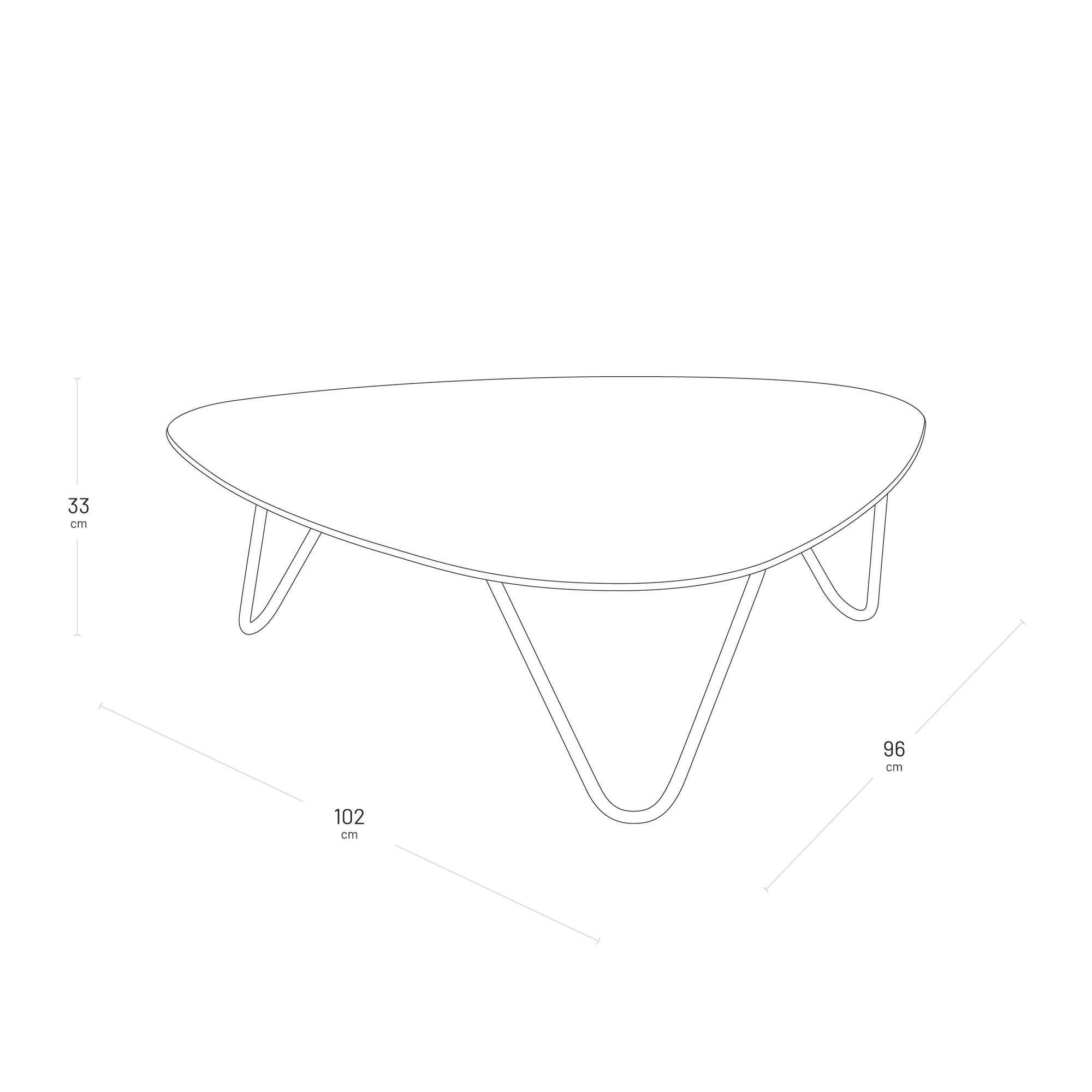Couchtisch Cocoon HPL Ciment-Kaolin