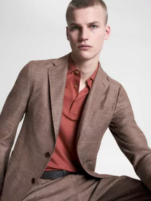 Blazer texturizado de corte justo