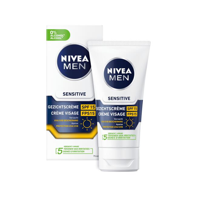 NIVEA MEN SENSITIVE MOISTURIZER 75ML SPF15