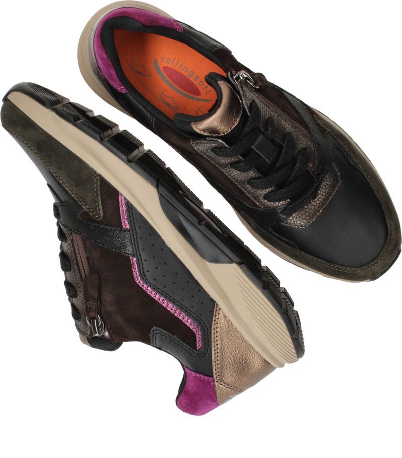 Gabor Rollingsoft Sneakers Bruin Dames