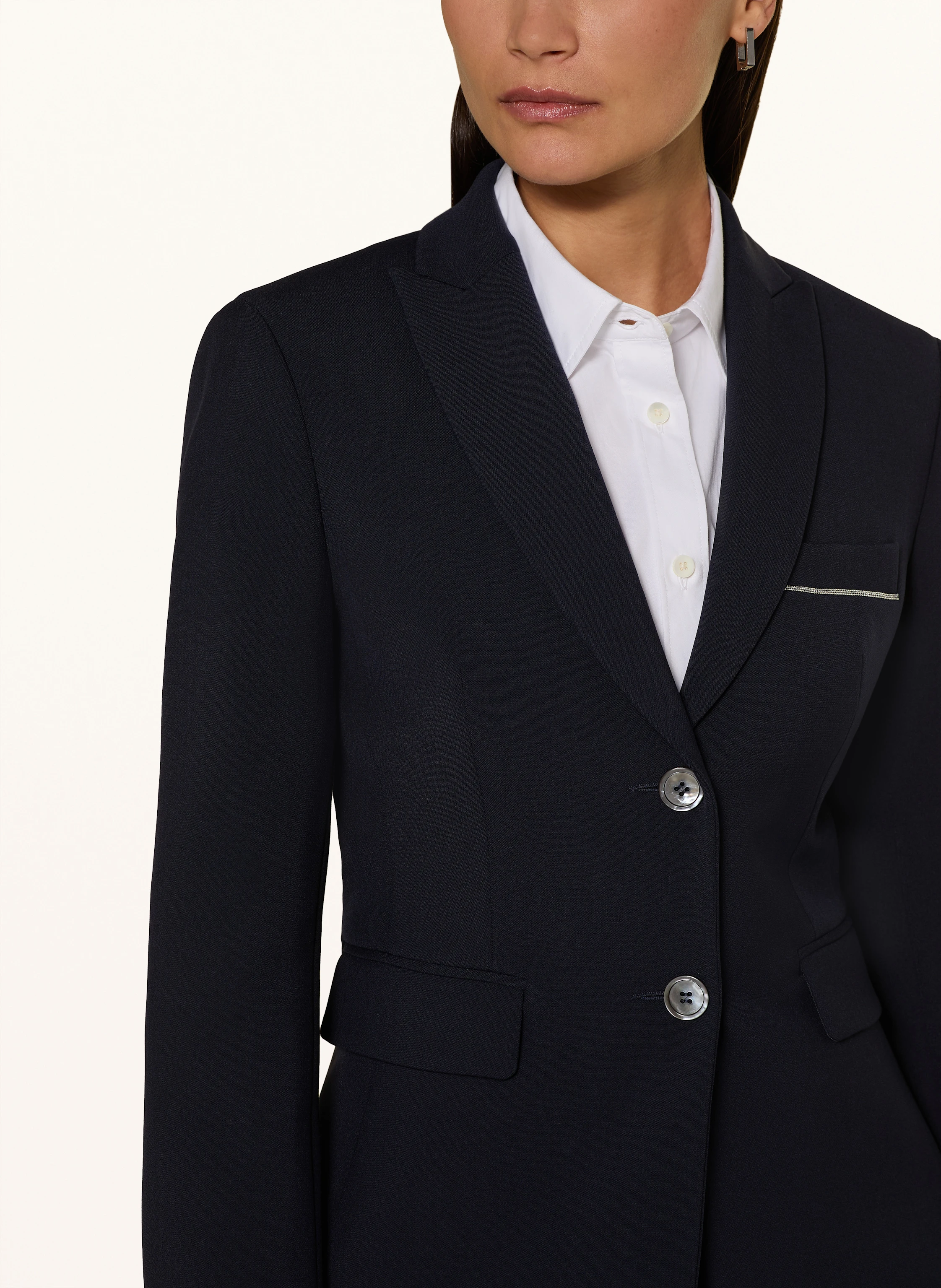 PESERICO Blazer mit Schmuckperlen