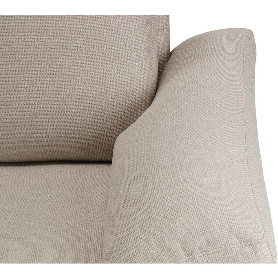 Bank Tom met chaise longue rechts - Basel - beige