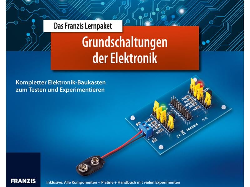 Franzis Lernpaket Grundschaltungen der Elektronik - Deutsch Kompletter Elektronik-Baukasten zum Testen und Experimentieren