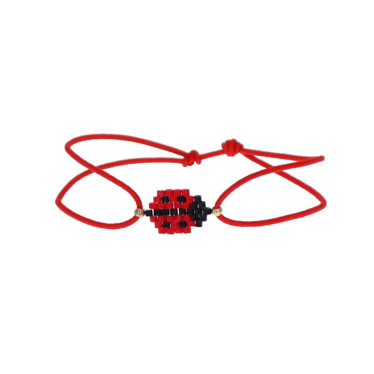 Bracelet enfant à perles coccinelle Roodoudou