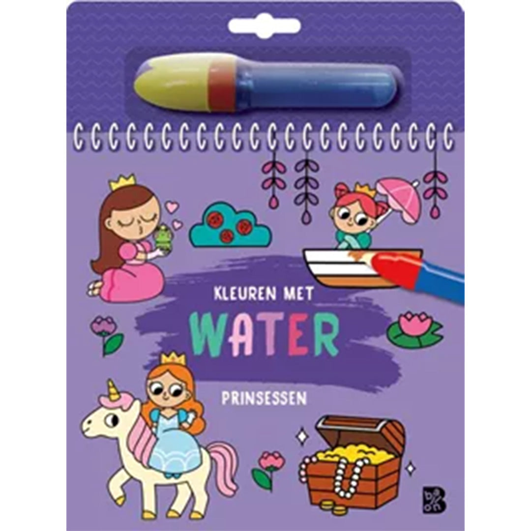 uitgeverij ballon ik kleur met water - prinsessen