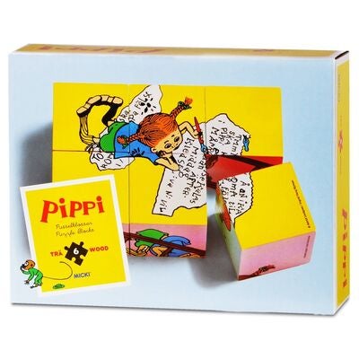 Pippi Langstrømpe Klosspuslespill 6 Klosser