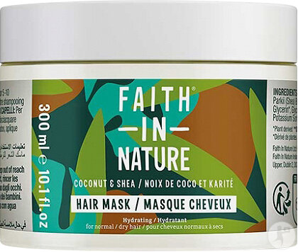 Faith In Nature Coconut & Shea Butter Masque Hydratant Cheveux Pot 300ml