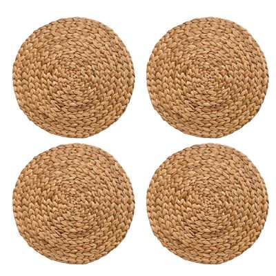 Dessous d'assiettes ronds tressés - Lot de 4