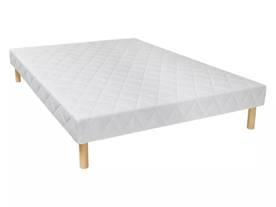 Sommier déco tapissier 120 x 190 cm 14 lattes multiplis - Blanc - PANACEA de YSMÉE