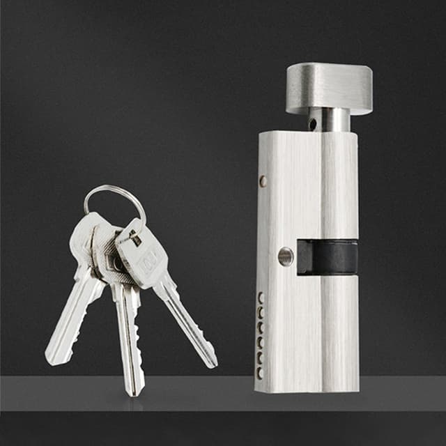 Låsecylinder med 3 nøgler / dørlås med høj sikkerhed 90 mm