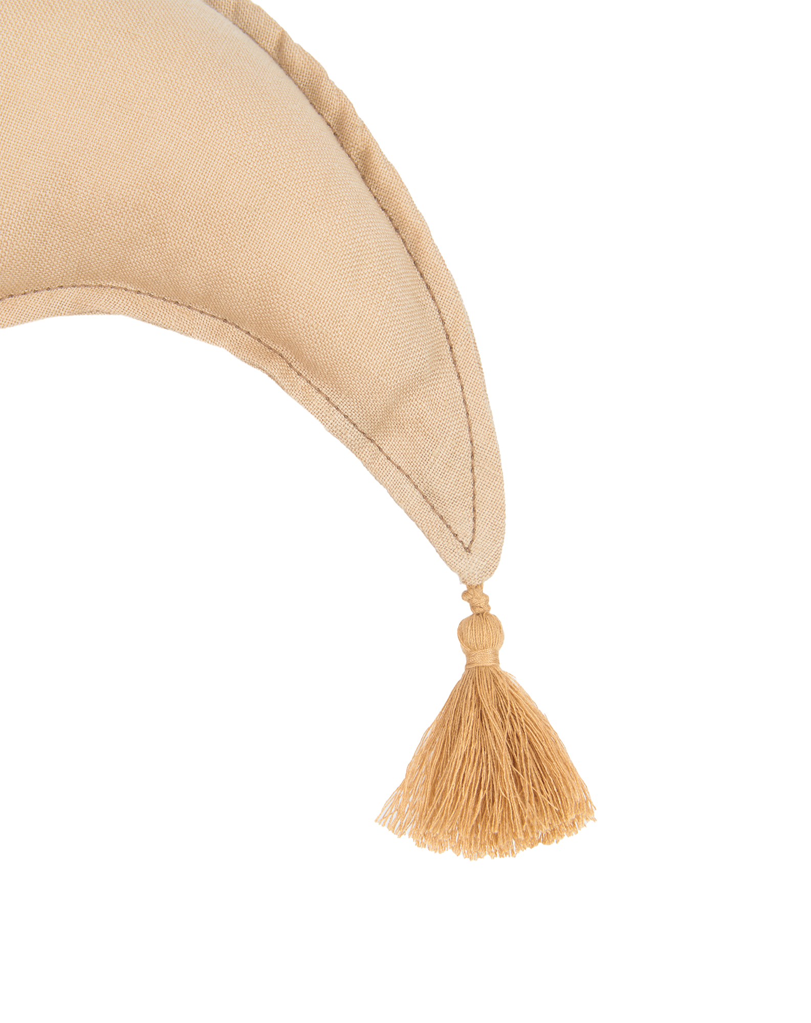 Coussin lune l1n0 en lin français lavé | Orange