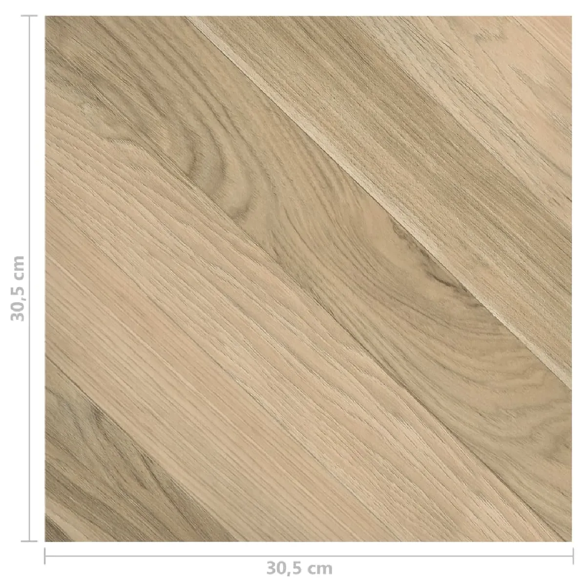 vidaXL Dalles de plancher autoadhésives marron rayé