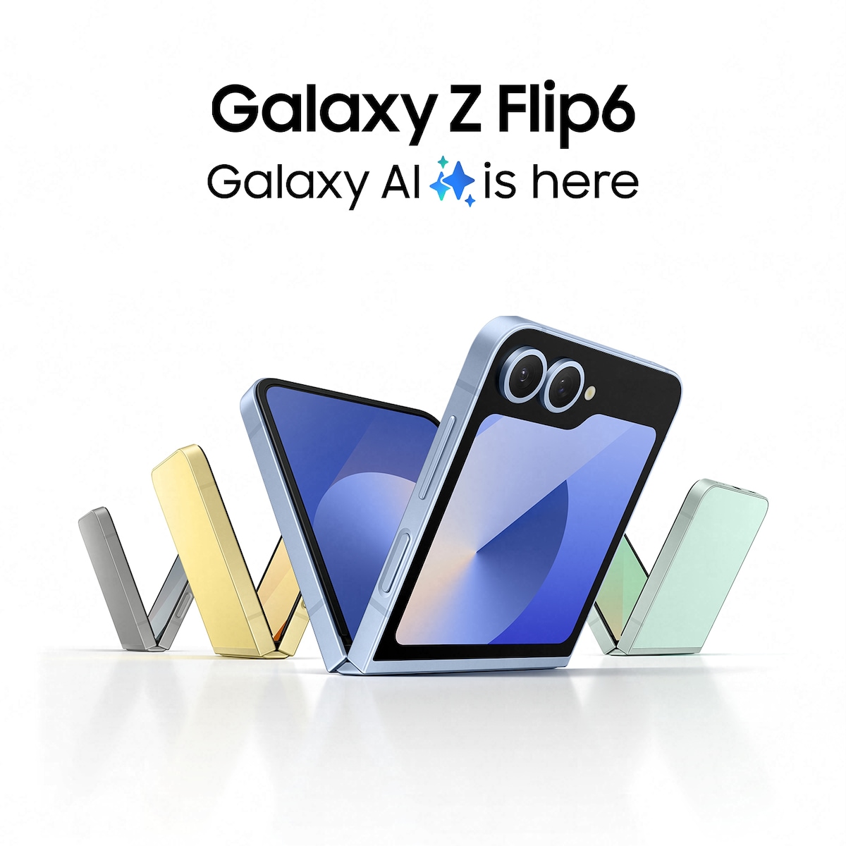 Samsung Galaxy Z Flip6 5G smarttelefon 12/256GB (sølv)