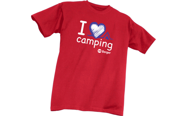 Berger Kinder-T-Shirt I Love Camping