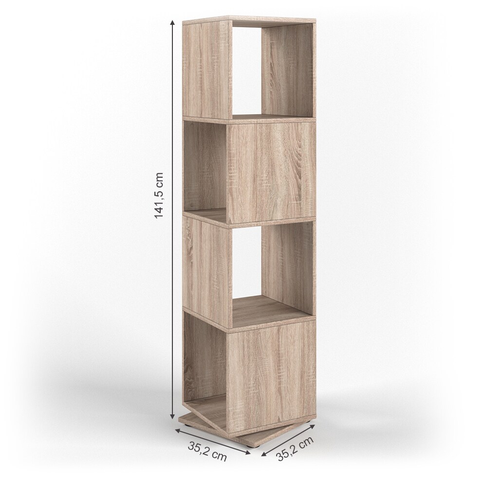 Vicco Drehregal XXL Regal Ordnerregal Büroregal Standregal Akten Schrank Sonoma