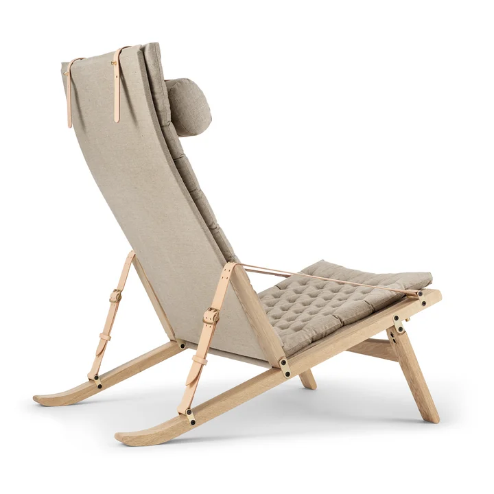Carl Hansen - FK10 Plico Lounge Chair, Eiche geölt / Canvas natur / Leinen natur