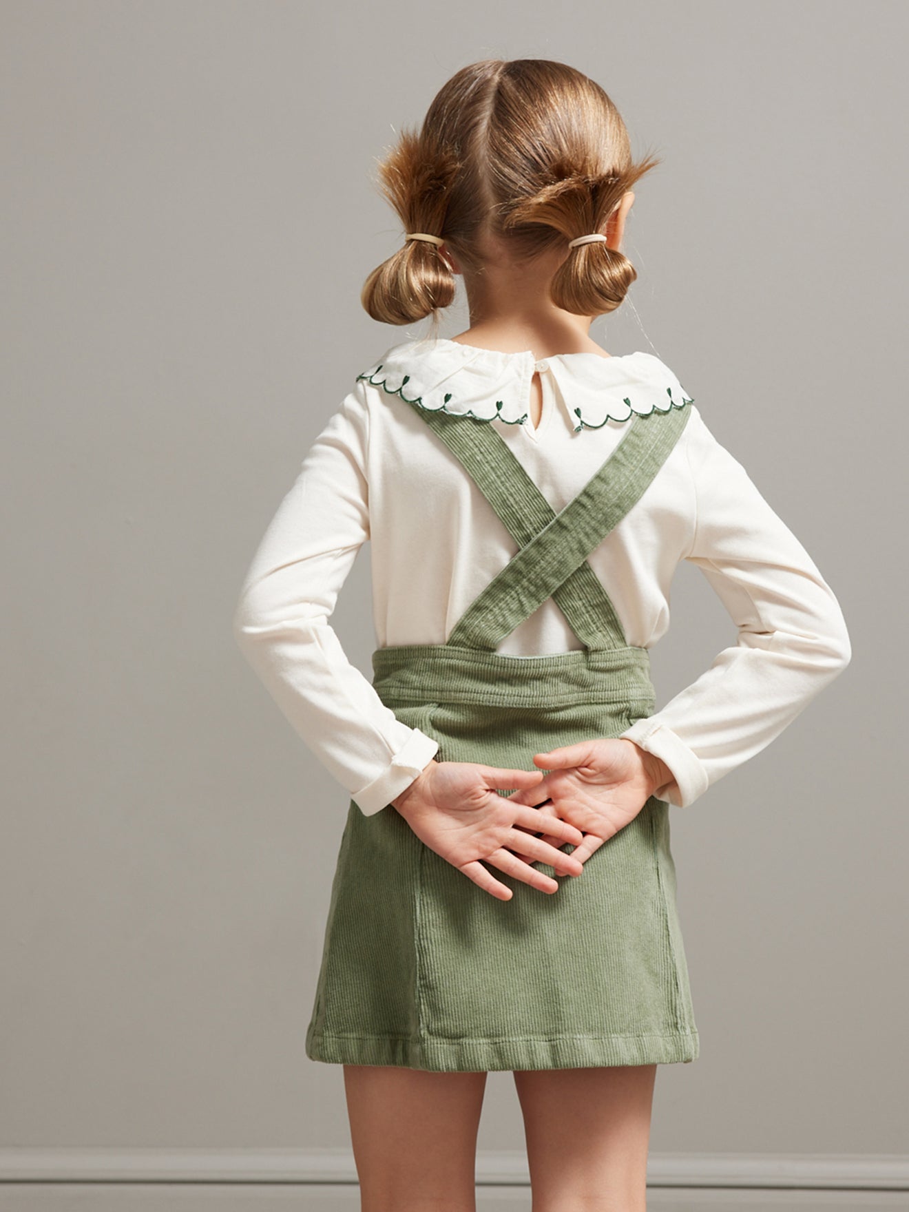 Robe-salopette Fille en velours