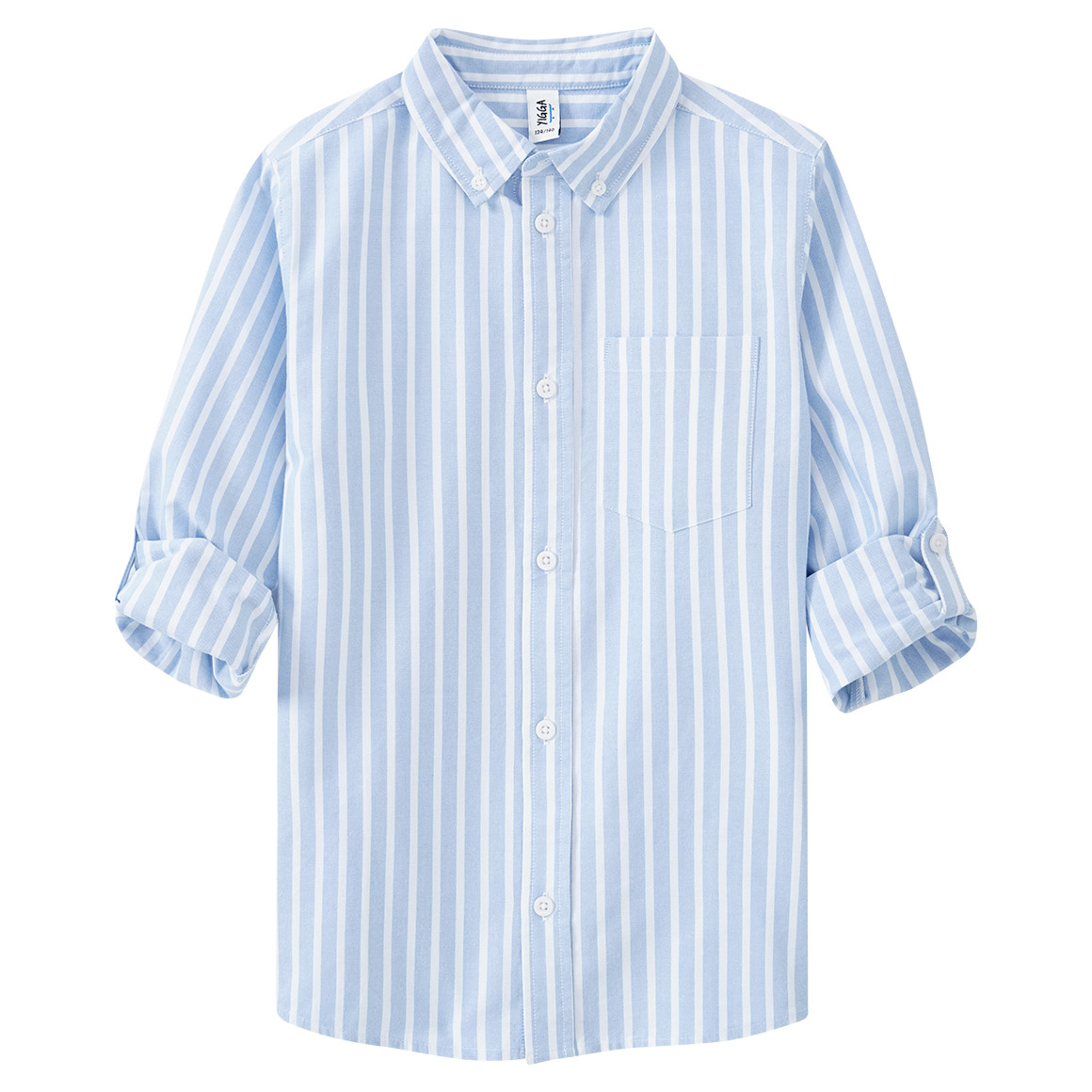 Yigga Jungen Hemd mit Streifen hellblau / weiss