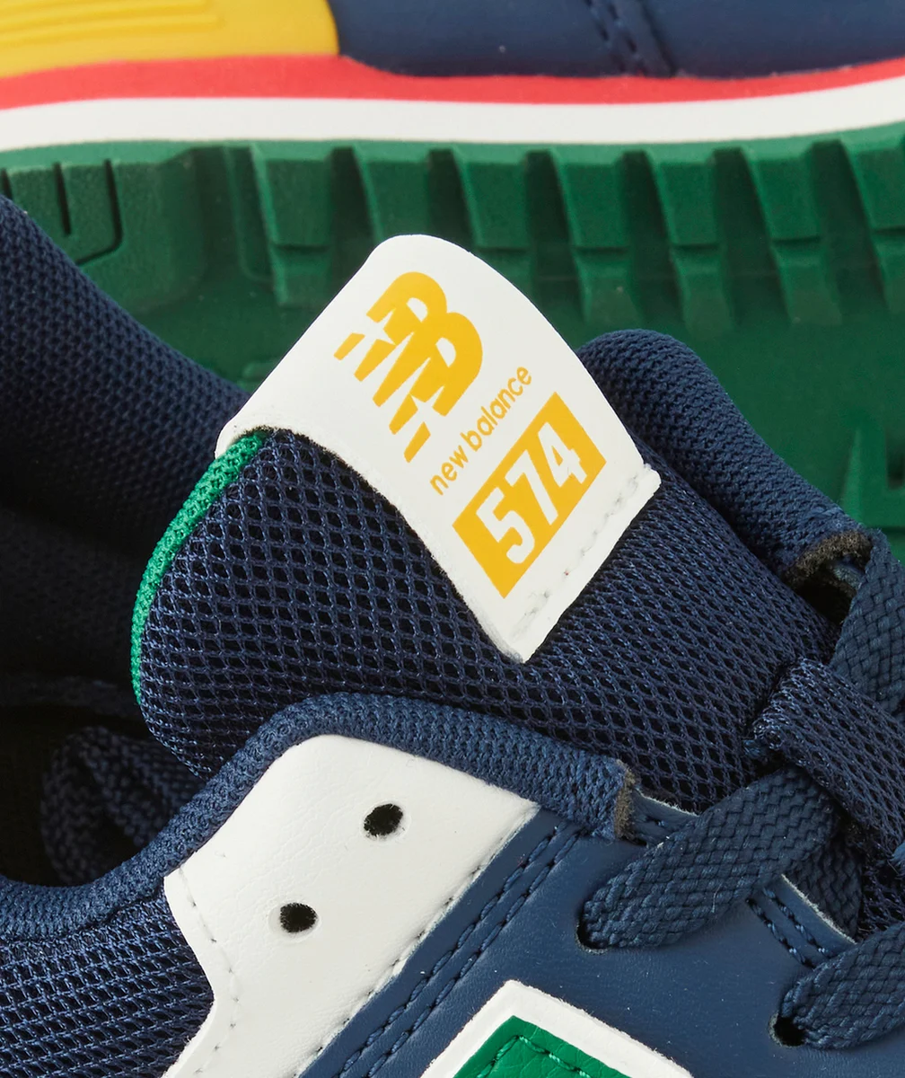 NEW BALANCEBASKETS 574 GARÇON BLEU MARINE VERT ET ROUGE