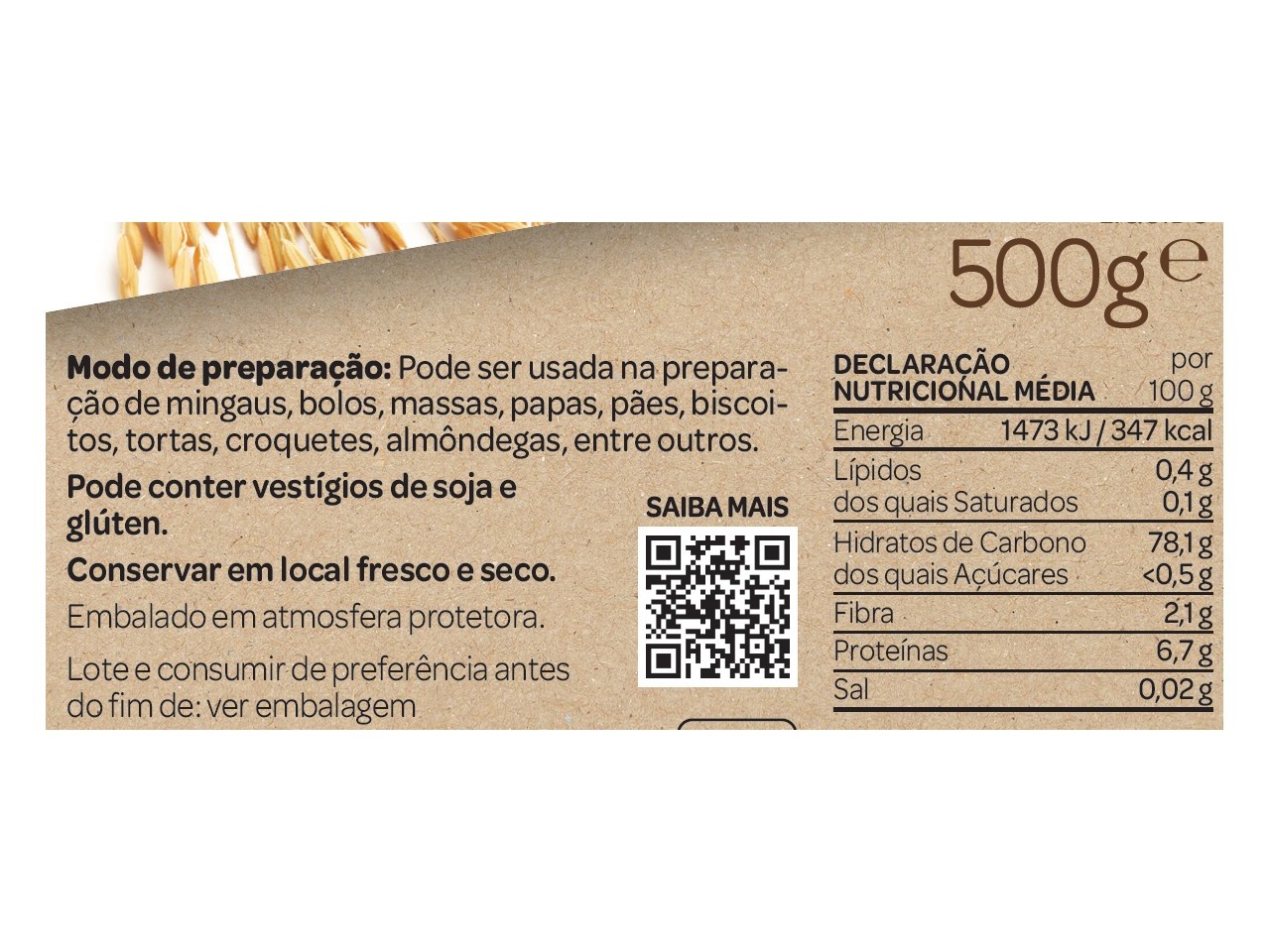 FARINHA SALUTEM ARROZ 500G