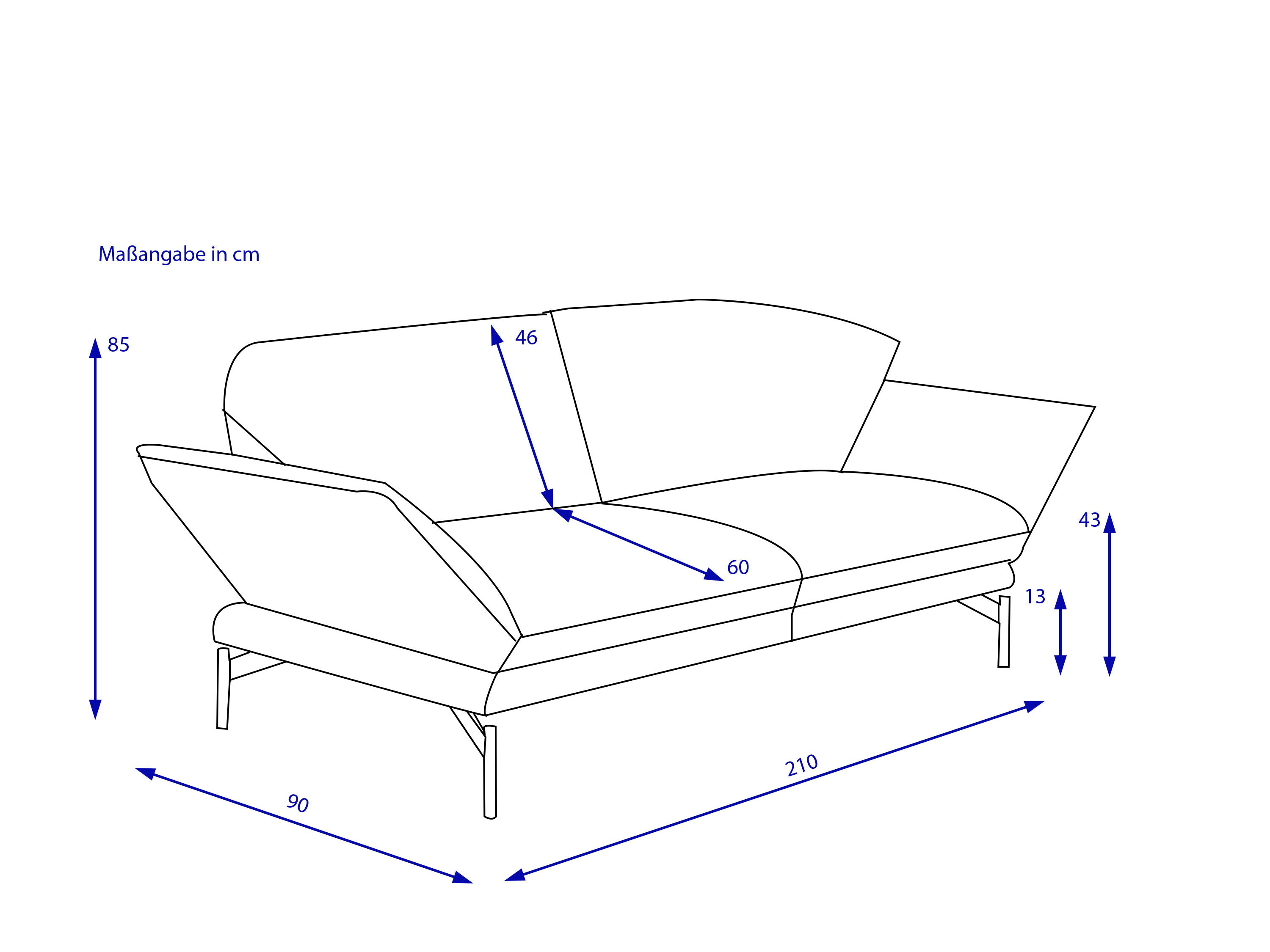 Sofa 2,5 Sitzer BPW 1478