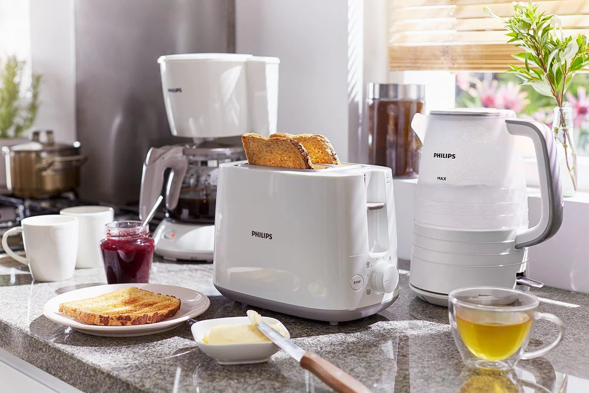 bouilloire électrique de 1,5L 2400W blanc gris Philips