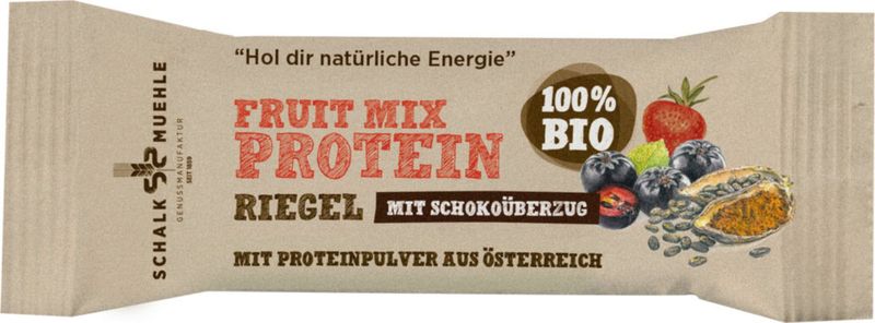 Schalk Mühle Biologische Chocolade Fruit Mix Proteïne Reep - 42 g