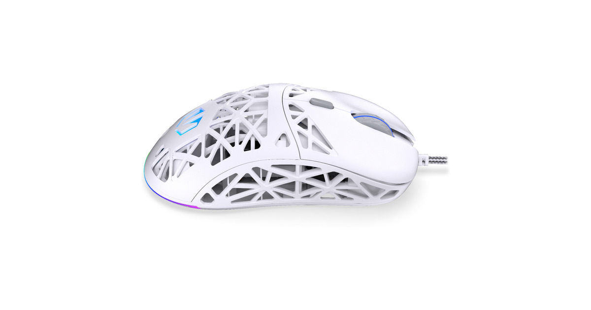 ENDORFYLIV Onyx White gaming muis  (Wit, 12.000 DPI, ARGB)