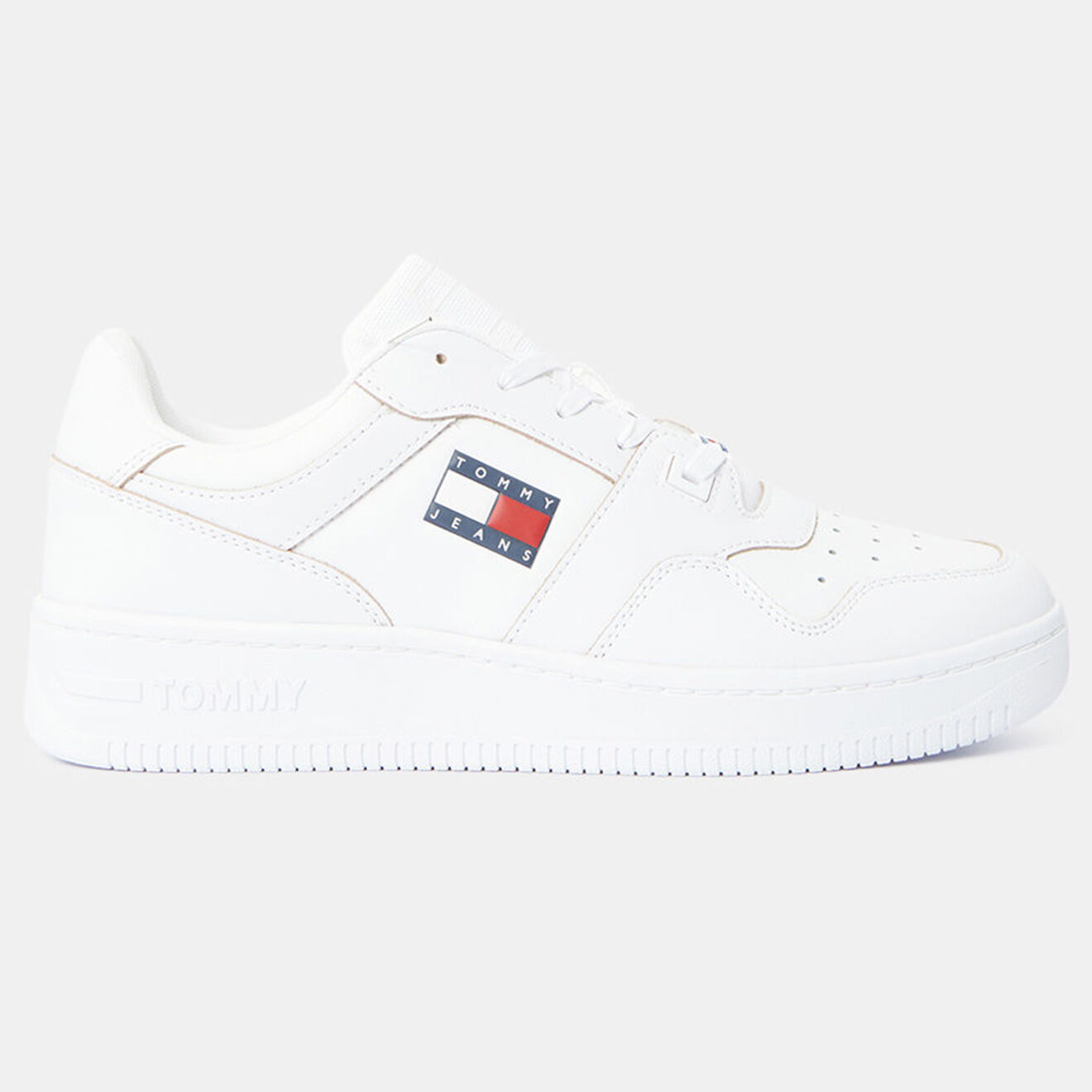 Tommy Hilfiger Baskets en Cuir Etch blanches