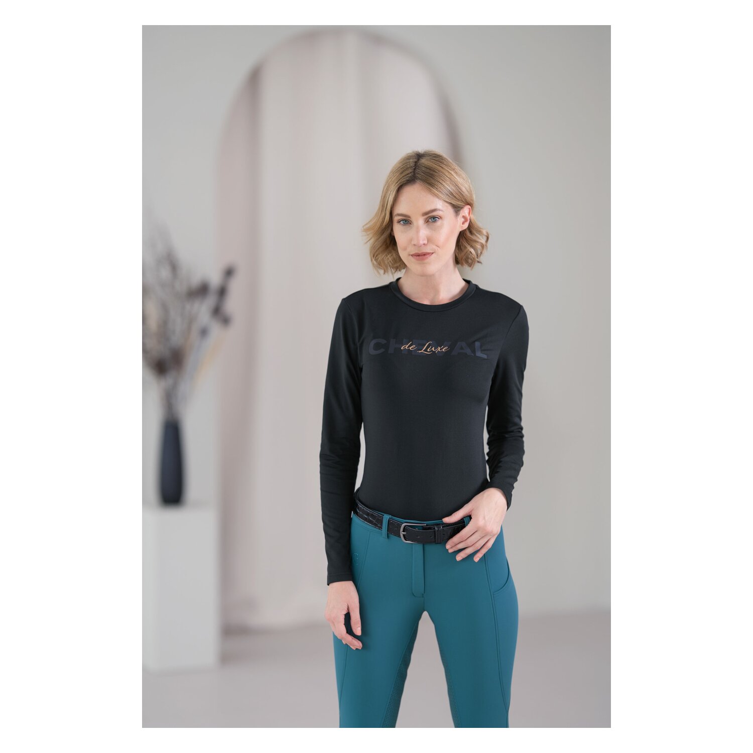Cheval de Luxe Langarmshirt Le Mans  - black
